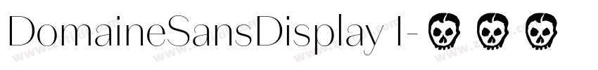 DomaineSansDisplay I字体转换